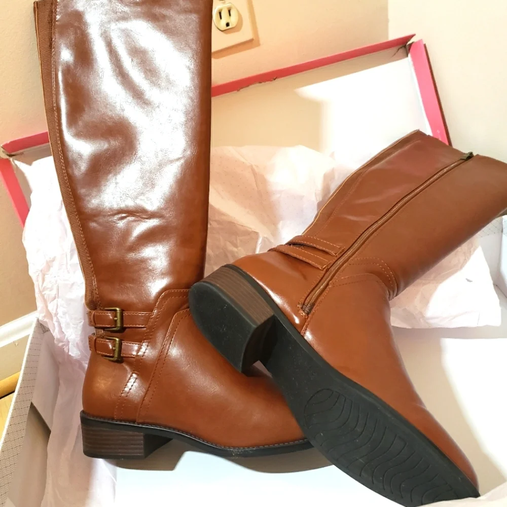 Lauren Blakwell Womens Lydia Riding Boot In Cognac Brown - Picture 10 of 10